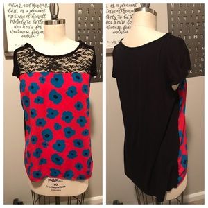 Pixley Tops - Pixley Lagio Mixed Material Top Pixley Tops - Pixley Lagio Mixed Material Top